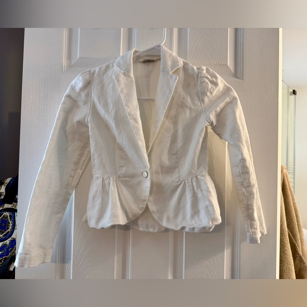 Rachel Zoe x Janie and Jack White Button Blazer Size 7 to 8